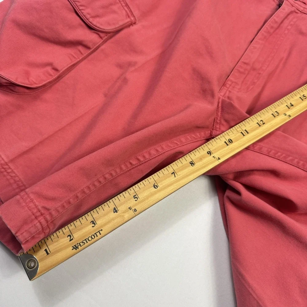 Polo Ralph Lauren Cargo Shorts Mens 34 Red Cotton Cargo Pockets 10 Inseam Casual
